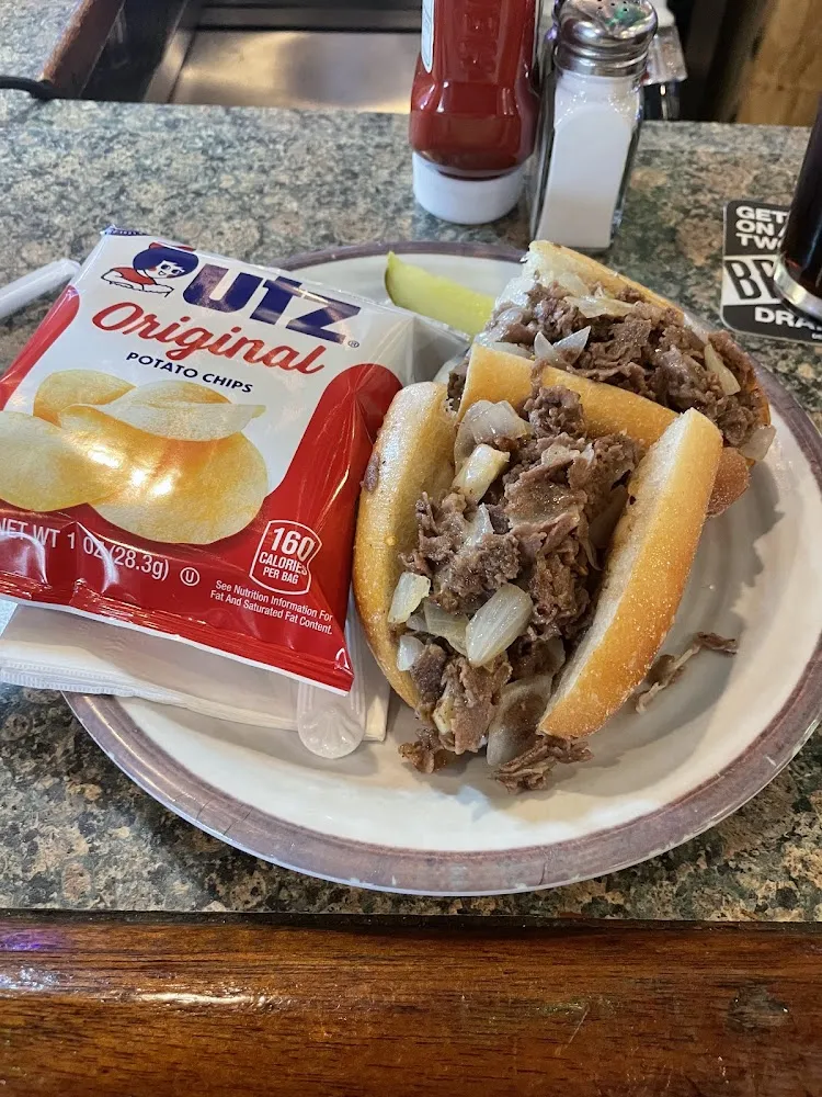 Philly Cheese Steak & Tots or Fries with Tots Fries and Ketchup